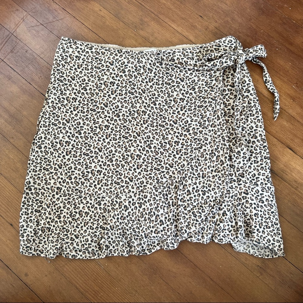 Abercrombie Leopard Wrap Skirt